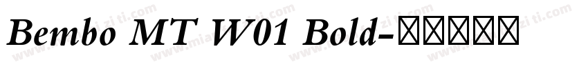 Bembo MT W01 Bold字体转换